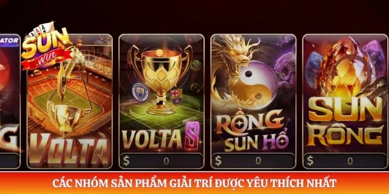 Các nhóm sản phẩm giải trí được yêu thích nhất